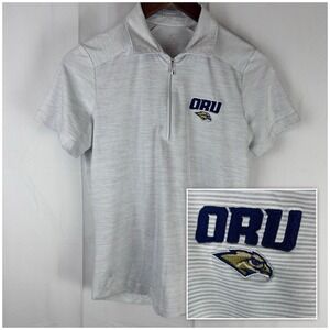 Oral Roberts Golden Eagles‎ ORU Kate Lord 1/4 Zip Womens Small Polo Striped